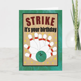 Tarjeta Huelga de bolos de Cumpleaños