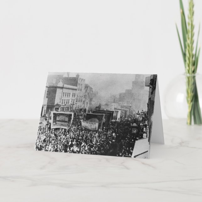 Tarjeta Huelga de muelle de Londres, 1889 (Anverso)