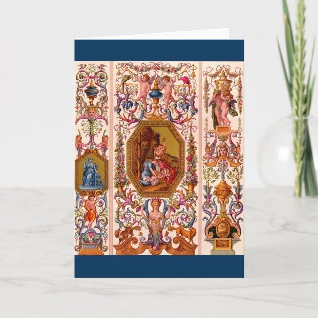 Tarjeta huella barroca ultra opulenta del siglo XVII (Anverso)