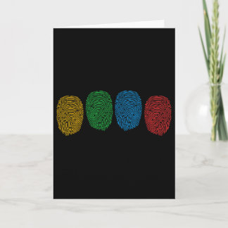 Tarjeta Huella de dactilar Conciencia del Autismo Neurodiv