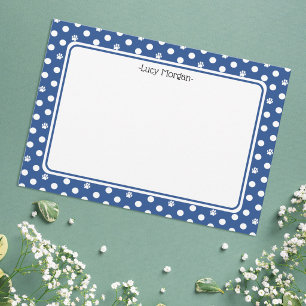 Tarjeta Huella de garra caprichosa personalizada lunares a