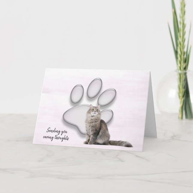 Tarjeta Huella de vidrio para la simpatía por la pérdida d (Anverso)