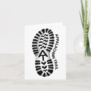 Tarjeta Huella de zapatos de senderismo de Appalachian