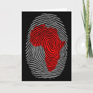 Tarjeta Huella Mes de la Historia Negra Afro Orgullo Afric