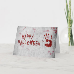 Tarjeta Huella Sangrienta Halloween