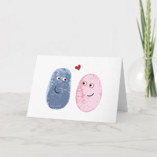 Tarjeta Huellas dactilares enamoradas