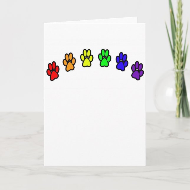 Tarjeta Huellas de arco iris (Anverso)