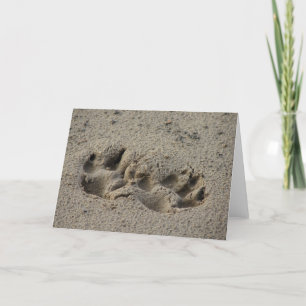 Tarjeta Huellas de esperanza en la arena