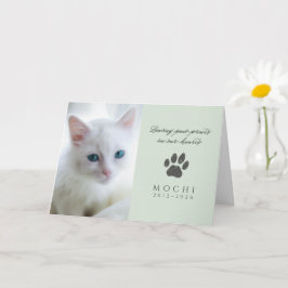 Tarjeta Huellas de patas verdes salvia en nuestros corazon