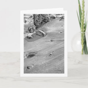 Tarjeta Huellas en la arena