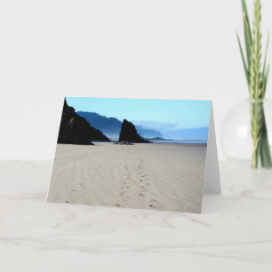 Tarjeta Huellas En La Arena