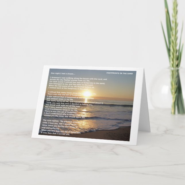 Tarjeta Huellas En La Arena (Anverso)