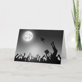 Tarjeta Huellas En La Graduación De La Luna