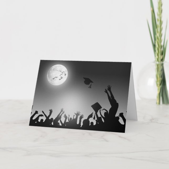 Tarjeta Huellas En La Graduación De La Luna (Anverso)