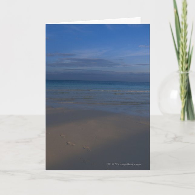 Tarjeta Huellas en la playa (Anverso)