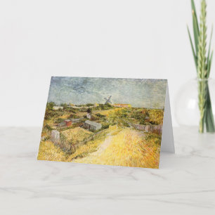 Tarjeta Huertos, Montmartre por Vincent van Gogh