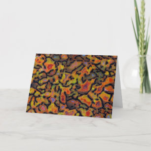 Tarjeta Hueso de dinosaurio Petrificado Naranja