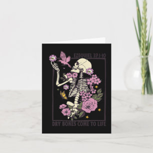 Tarjeta Huesos Secos De Esqueleto Vienen A La Vida Hallowe