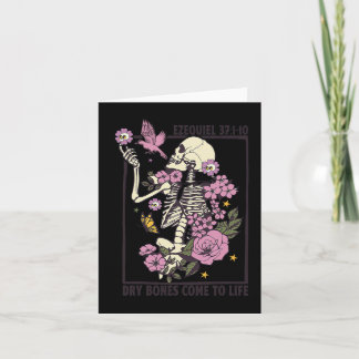 Tarjeta Huesos Secos De Esqueleto Vienen A La Vida Hallowe