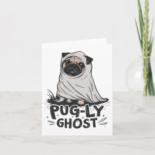 Tarjeta Huéspedes De Halloween Son Propietarios De Pug, Fa