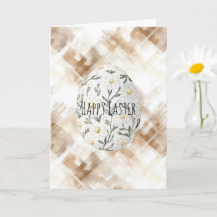 Tarjeta Huevo de Pascua de flores de margarita