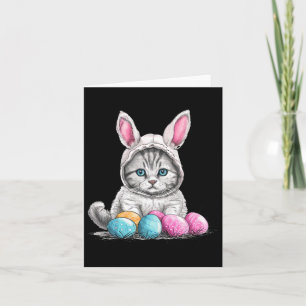 Tarjeta Huevo de Pascua de Pascua para Gato de Pascua de P