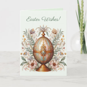 Tarjeta Huevo de Pascua Ornamental Editable