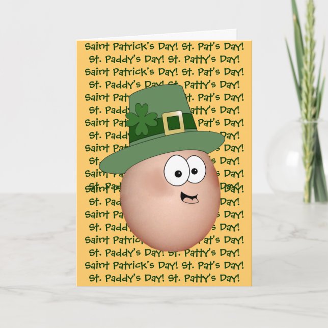 Tarjeta Huevo del Día de San Paddy, Día de San Patricio! (Anverso)