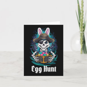 Tarjeta Huevo Hunt Skeleton Bunny Pirate Rabbit Boys Pascu