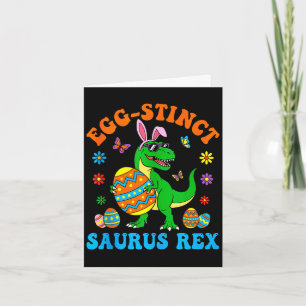 Tarjeta Huevo-stinto saurio rex huevos conejo t rex día de