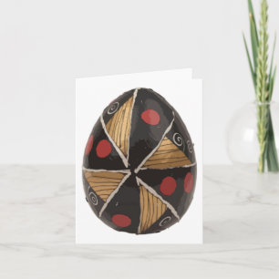 Tarjeta Huevo ucraniano de Pascua con Pegatina de motivos