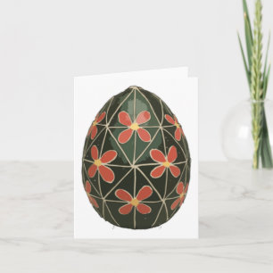 Tarjeta Huevo ucraniano de Pascua con Pegatina floral de M