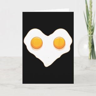 Tarjeta Huevos Con Forma De Corazón Amoro Huevos Fritos Di