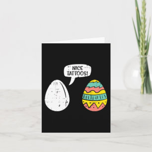 Tarjeta Huevos de Pascua Bonitos Tattoos Caza Graciosa Hom