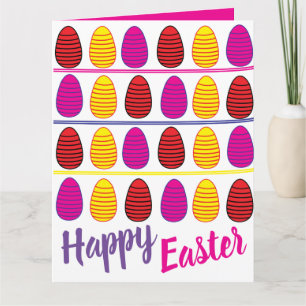 Tarjeta Huevos de Pascua Coloridos