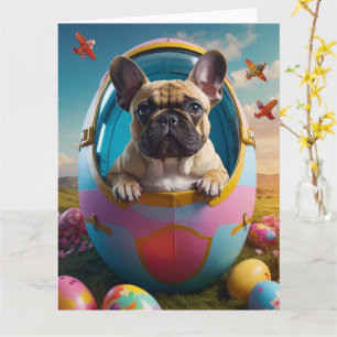Tarjeta Huevos de Pascua de Bulldog de Francia
