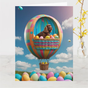 Tarjeta Huevos de Pascua de Cocker