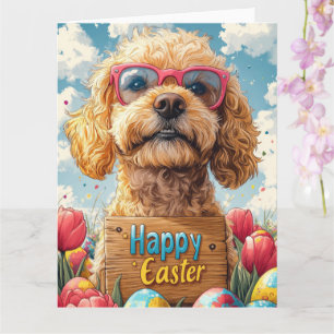 Tarjeta Huevos de Pascua de Cocker