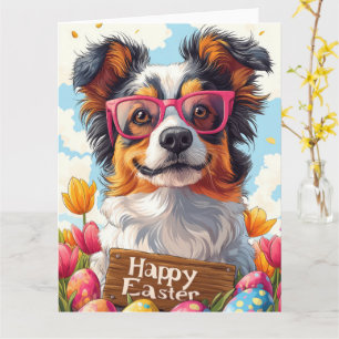 Tarjeta Huevos de Pascua del Pastor Australiano