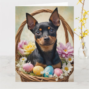 Tarjeta Huevos de Pascua del Pinscher Miniatura