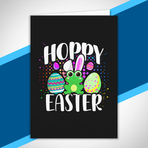 Tarjeta Huevos de Pascua Divertidos Felices Saltarines Cut