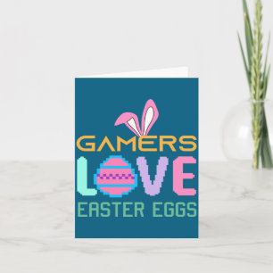 Tarjeta Huevos de Pascua para Jugadores Videojuegos Antigu