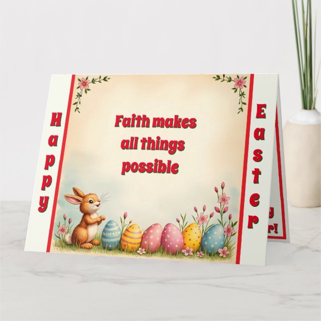 Tarjeta Huevos De Pascua Y Colección Popular De Conejo Peq (Anverso)