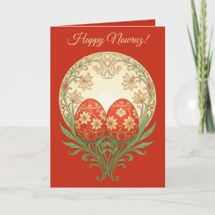 Tarjeta Huevos de Renovación de Primavera Diseño Persa Art