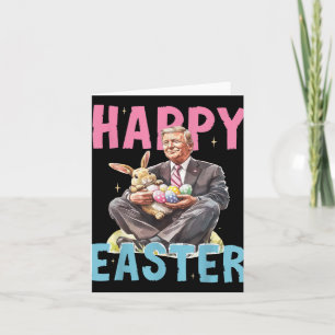 Tarjeta Huevos Divertidos Conejo Pascua Trump Feliz Pascua
