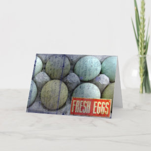 Tarjeta Huevos frescos