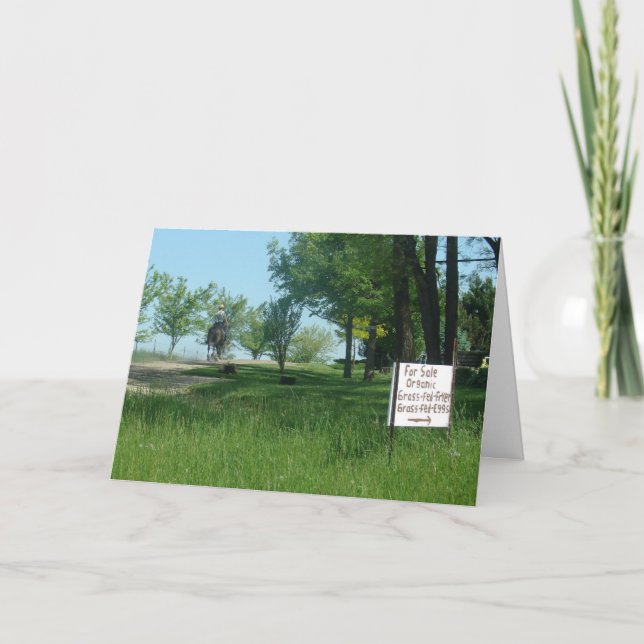 Tarjeta Huevos orgánicos de la Reserva Federal de Grass (Anverso)