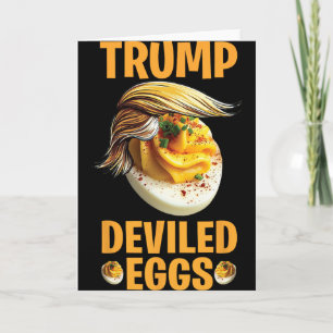 Tarjeta Huevos Rellenos de Trump Divertidos Día de Acción