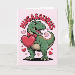 Tarjeta Hugasaurus Dinosaurio Divertido T Rex Día de San V