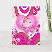 Hugs and Kisses Retro Heart Love You So